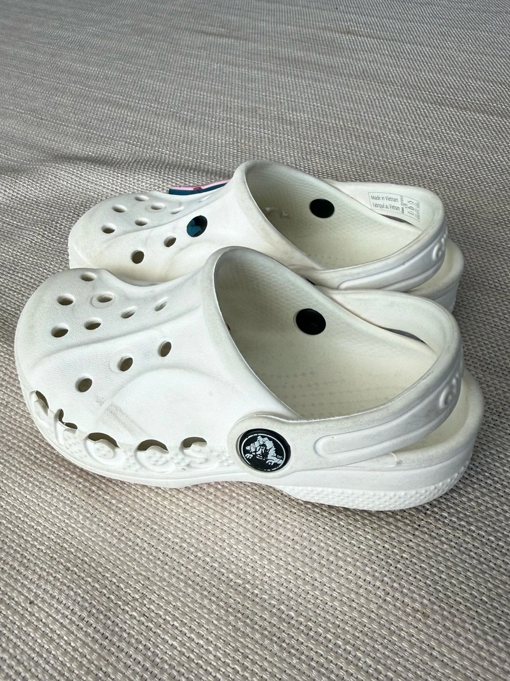 Crocs Classic Kids White Slip-On Clog Shoes